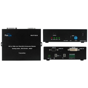 DVI/VGA to 2 LC Fiber Transmitter w/ RS-232