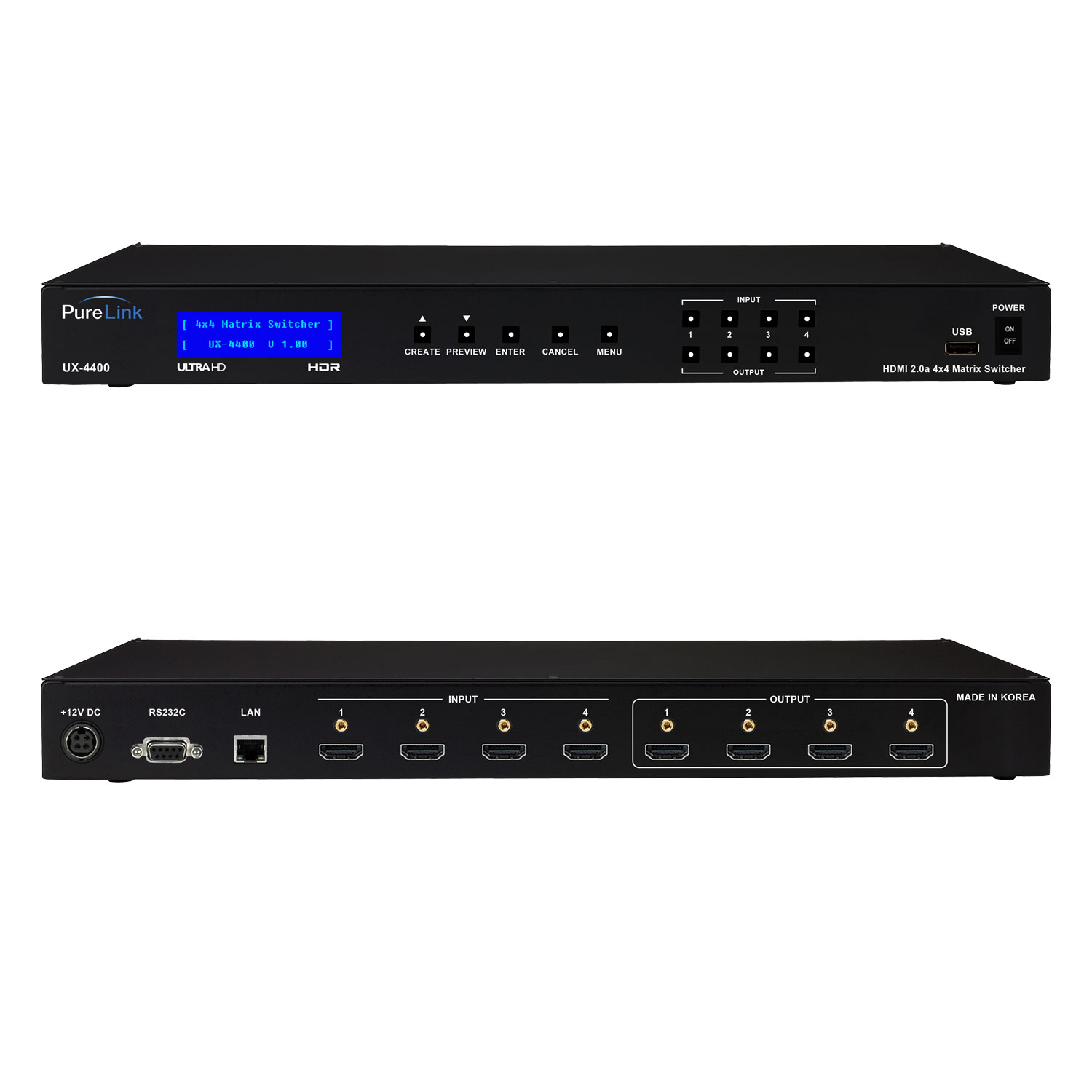 Matrix Switcher 4K with HDCP 2.2 - PureLink AV