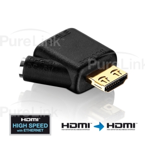 PureInstall HDMI Male to HDMI Female Port Saver Adapter with TotalWire Technology
