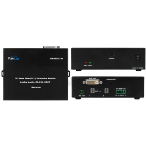 DVI over 2 LC Fiber Receiver w/ RS-232