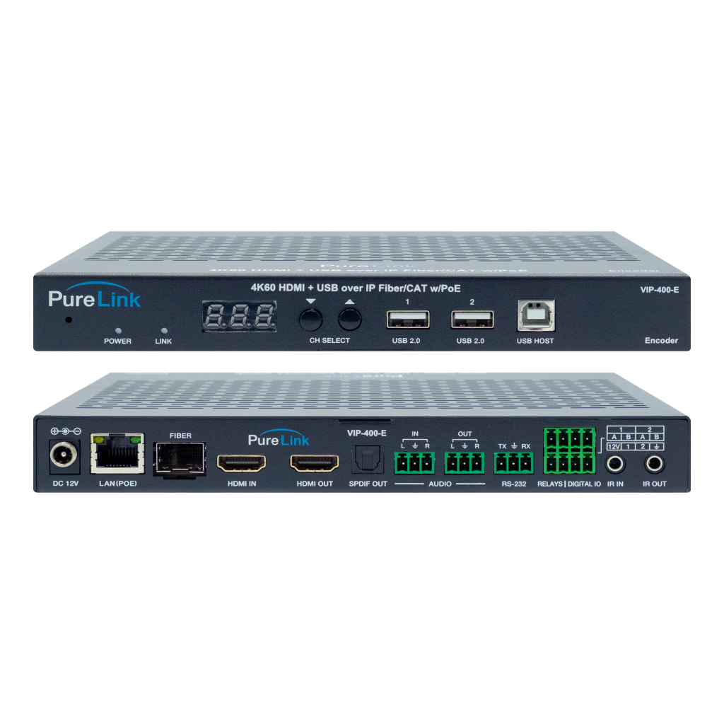 4K60 HDMI USB KM CAT and Fiber AV over IP Encoder