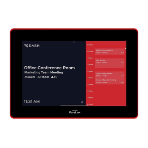 Ten Inch Wall Mount Room Scheduling Panel with Dash Auto Sync Calendar Software
